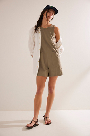 Elliot Playsuit By free-est At Free People In Laurel Oak, Size: Medium