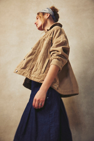 We The Free Opal Swing Cord Jacket At Free People In Rattan, Size: Small