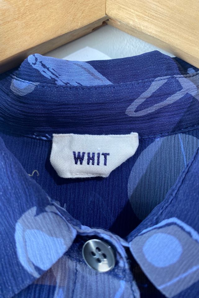Whit Blue Planets Silk Shirt Selected by The Curatorial Dept. #2