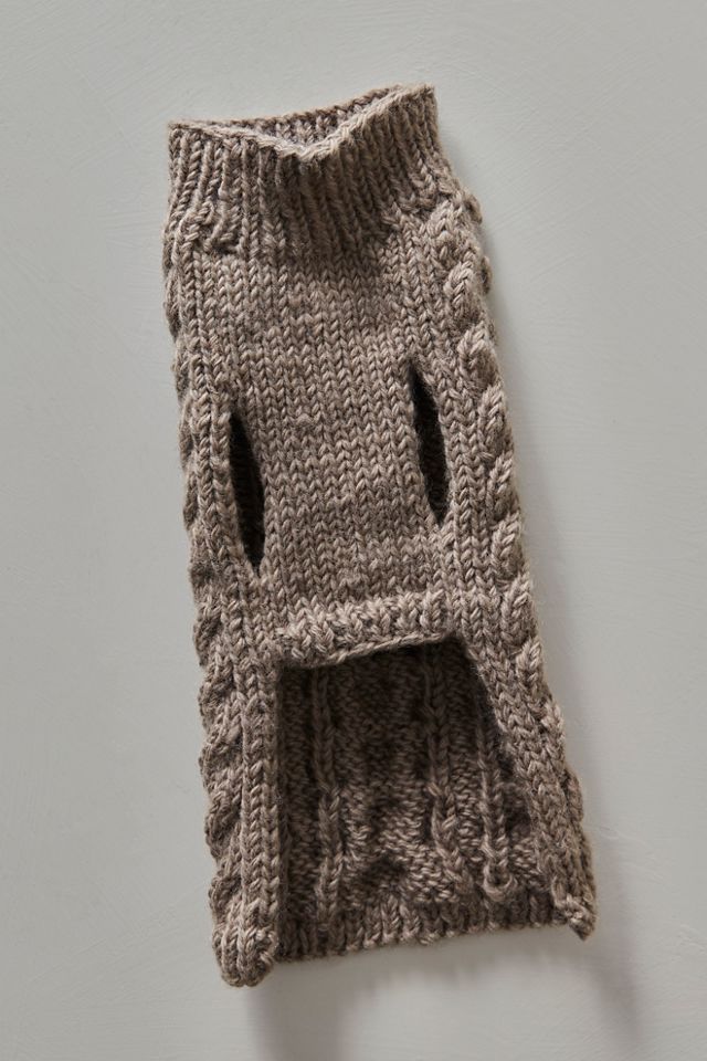Ware of The Dog Cable Bobble Turtleneck Pet Sweater #3