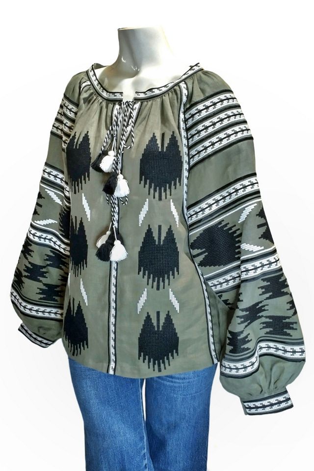 Vintage Embroidered Linen Folk Blouse Selected by Garbage Soup #1