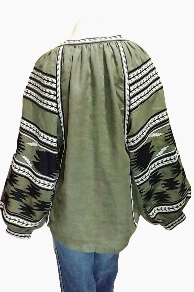 Vintage Embroidered Linen Folk Blouse Selected by Garbage Soup #2