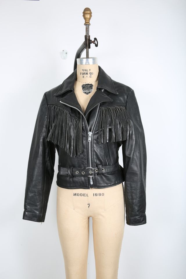 archive】80s 短丈 grunge leather jacket-