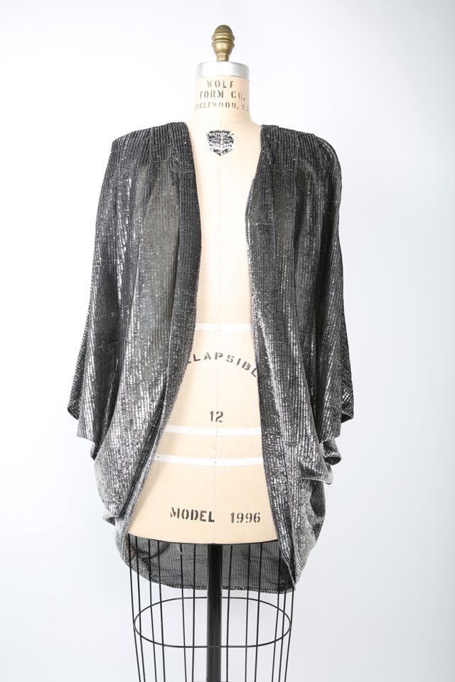 Vintage Silver Metallic Cocoon Jacket Selected by Love Rocks Vintage ...