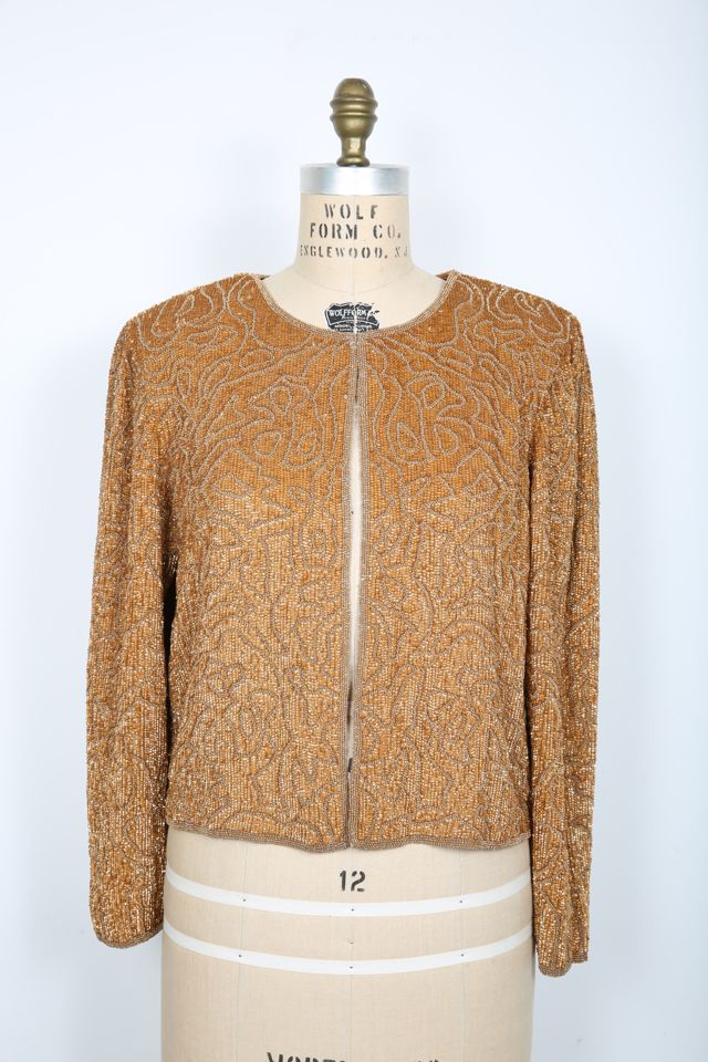 Gold beaded outlet jacket