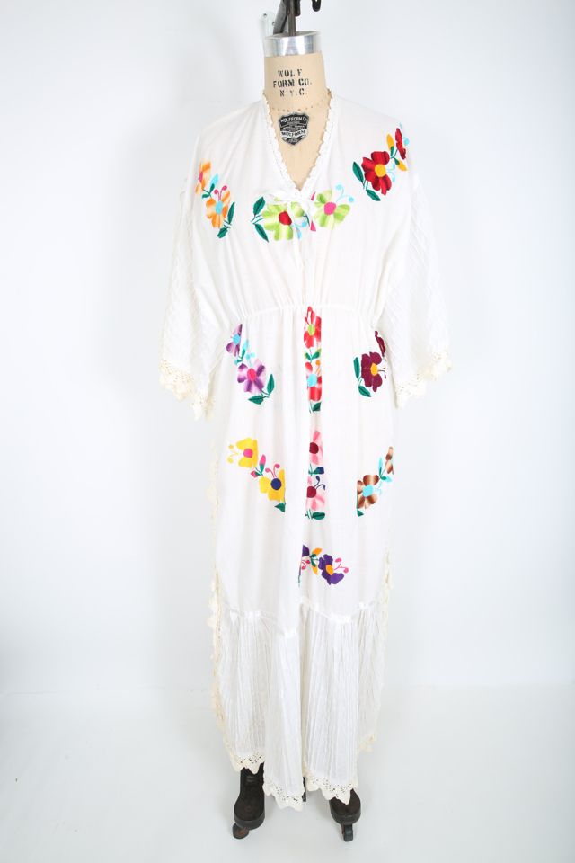 Embroidered caftan outlet dress