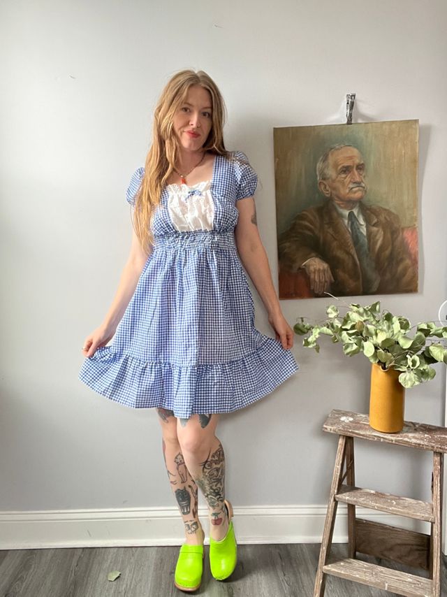 Vintage 1970 s Blue Gingham Rodeo Queen Dress Selected by Honey Cycle Vintage Free People