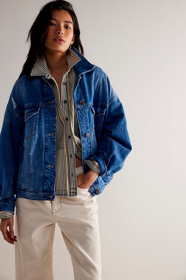 Free people denim shirt 2024 jacket