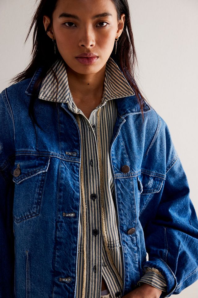 Free people oversized denim jacket best sale