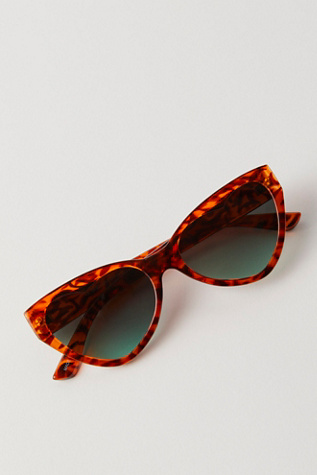 Lore Recycled Heart Cat Eye Sunnies At Free People In Red Tort