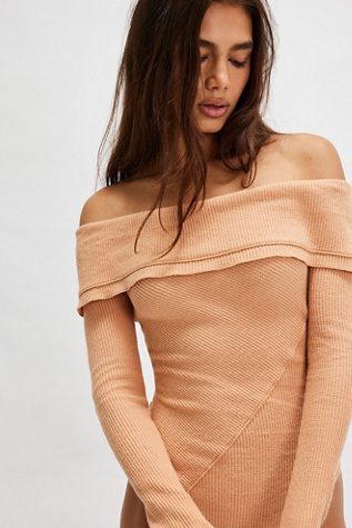 Autumn Cozy Bodysuit By Intimately At Free People In Toasted, Size: Small