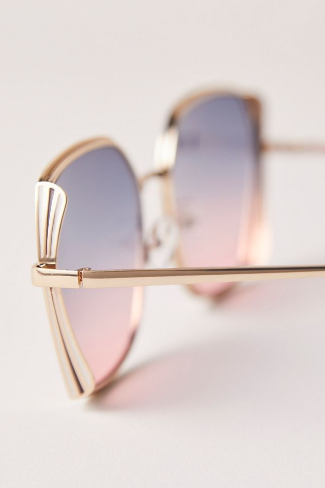 Lunettes de Soleil Oversized Carrées en Batiste #3