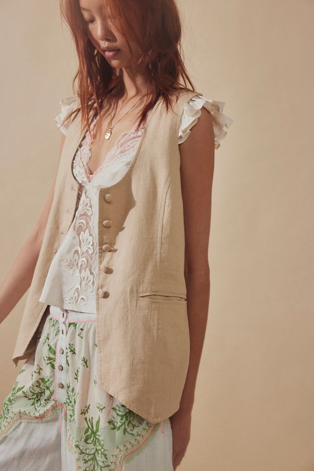 Millie Linen Waistcoat #1