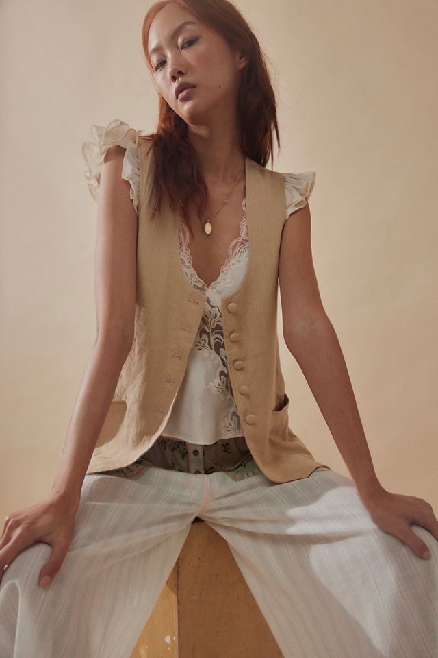 Millie Linen Waistcoat #4