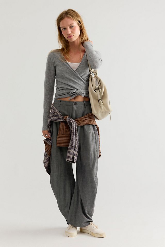 Cashmere Reversible Wrap Sweater #3