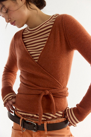 Cashmere Reversible Wrap Sweater