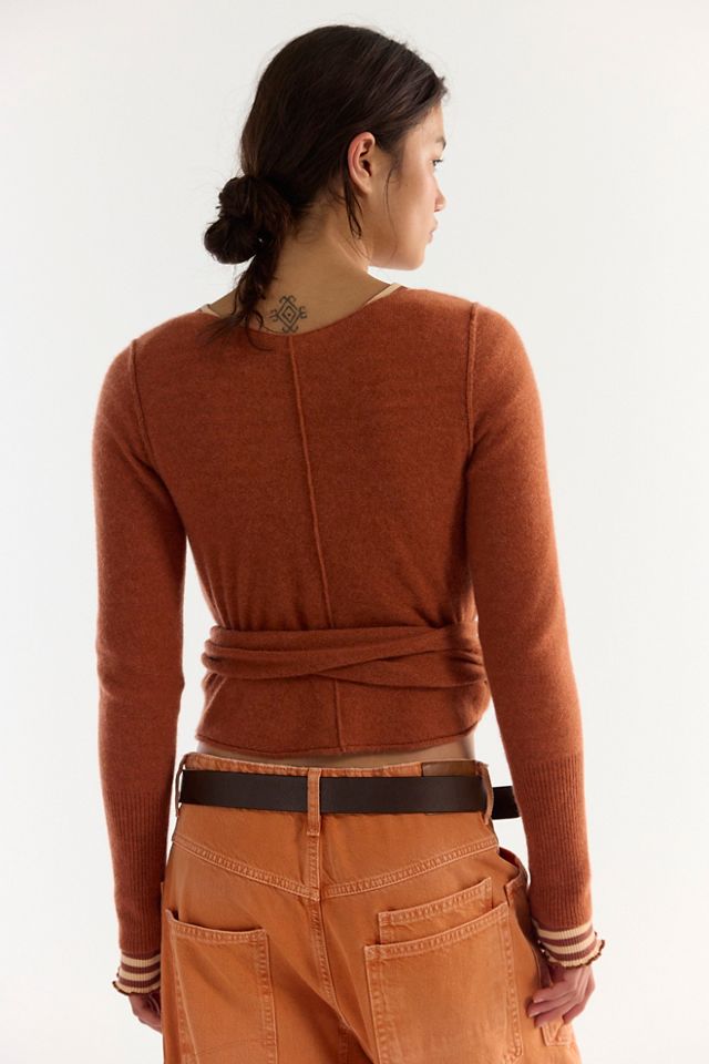 Cashmere Reversible Wrap Sweater #1
