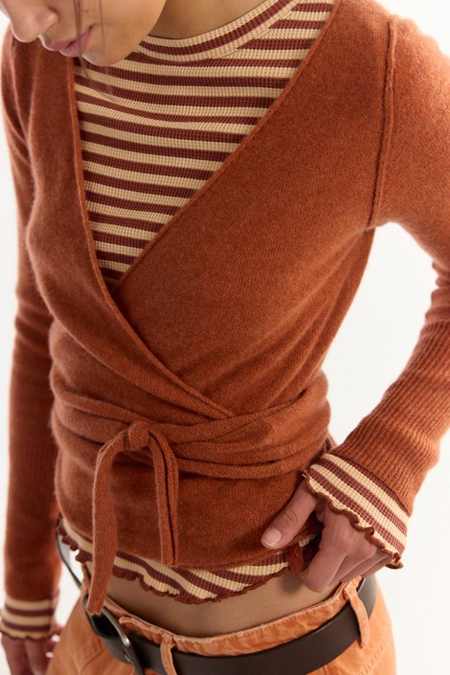 Cashmere Reversible Wrap Sweater #2