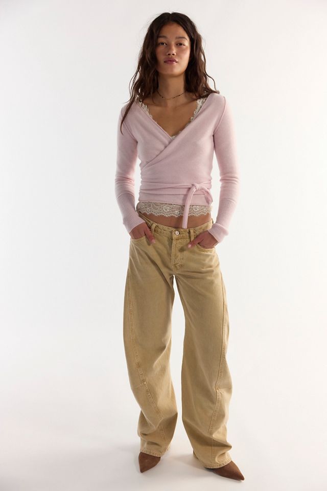 Cashmere Reversible Wrap V-Neck Sweater #4
