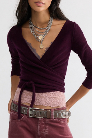 Cashmere Reversible Wrap Sweater