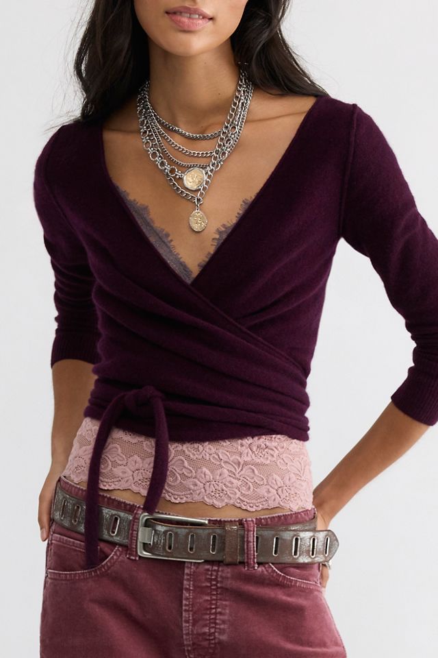 Cashmere Reversible Wrap Jumper #3