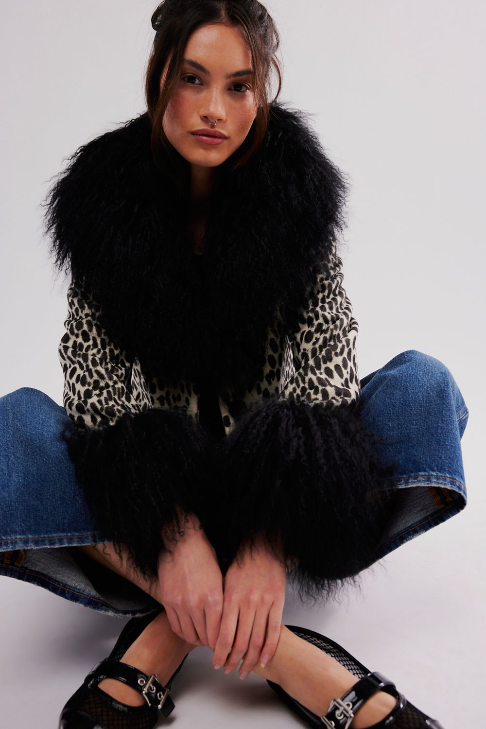 Charlotte Simone Cropped Penny Printed Jacket, image 4 of 5