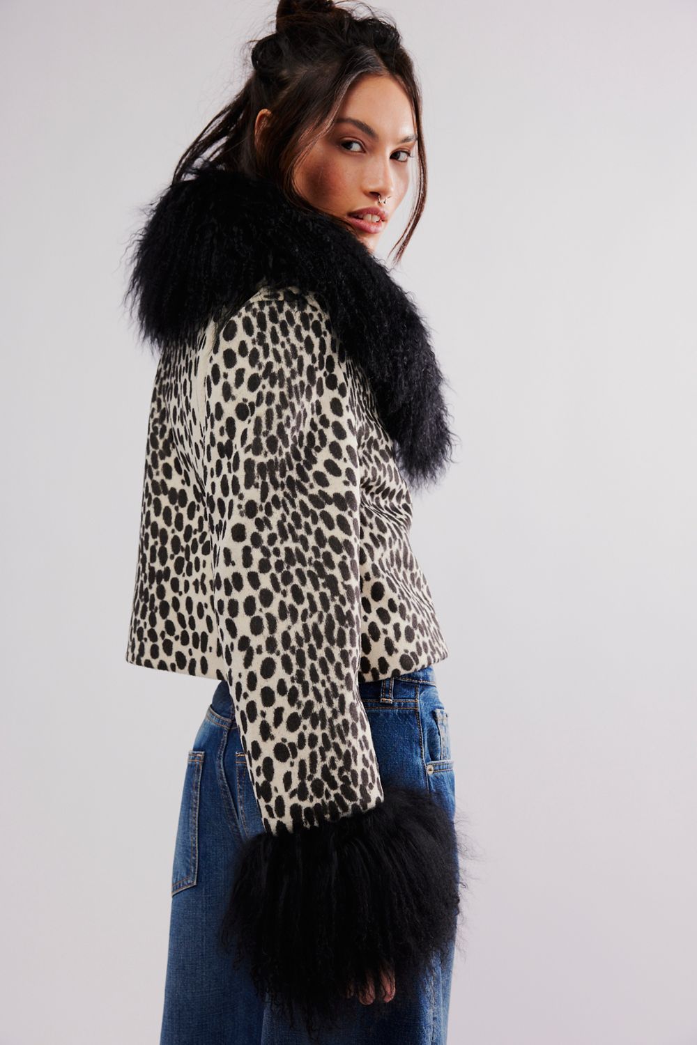 Charlotte Simone Cropped Penny Printed Jacket, image 2 of 5