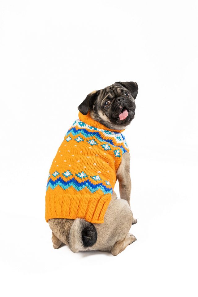 S Chilly Dog Artic Amber Fairisle Dog Sweater #1