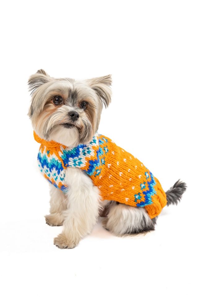 S Chilly Dog Artic Amber Fairisle Dog Sweater #2