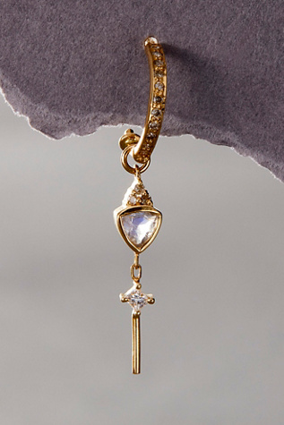 Celine Daoust Triangle Moonstone Single Earring