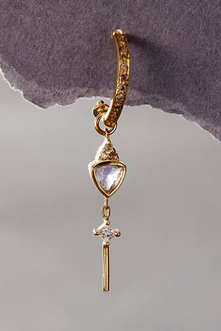 Celine Daoust Triangle Moonstone Single Earring