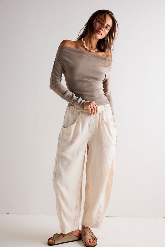 Free People High Road pull on barrel pants