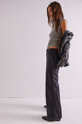 We The Free Breezy Denim Pull-On Jeans at Free People in Black, Size: M