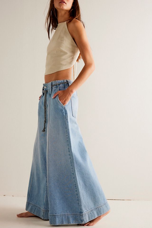 Free People wideleg jeans. I'm all aflutter to scavenge something