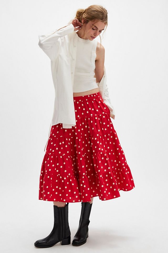 In Full Swing Printed Midi Skirt #1