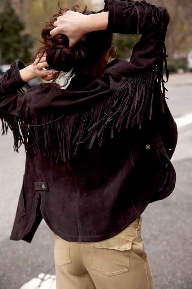 We The Free Fringe Out Suede Jacket