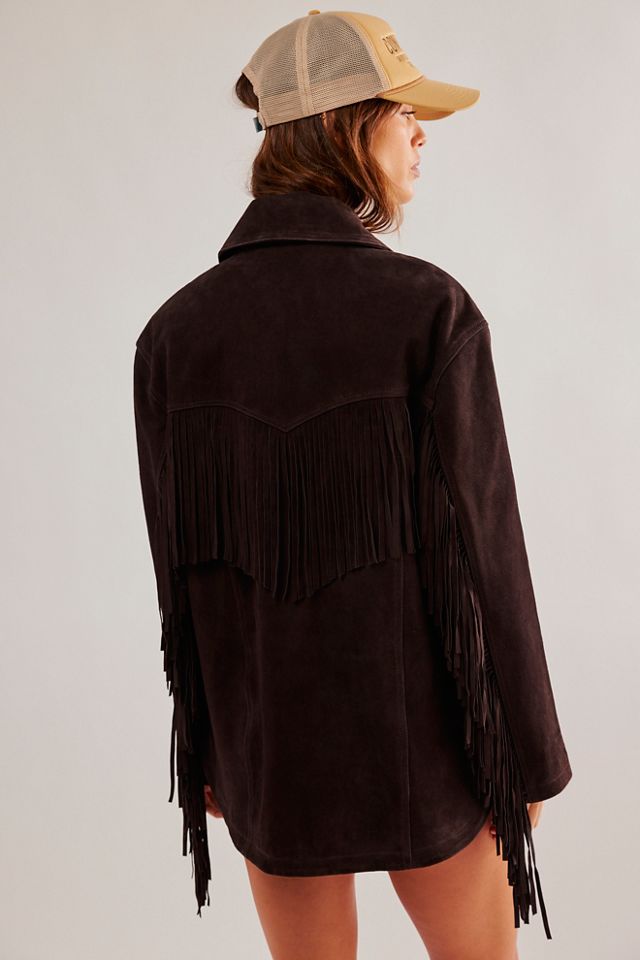 We The Free Fringe Out Suede Jacket 