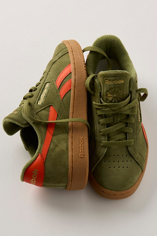 (取寄) リーボック ライフスタイル クラブ シー グラウンズ UK Reebok Lifestyle Club C Grounds UK Deepolive/Pumporange/Gum Reebok Club C Grounds Sneakers | Free People