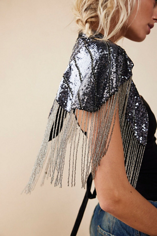 Symphony Sequin Fringe Capelet | Free People