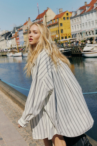 Chemise rayée Freddie We The Free en Ivory Combo, pour femme taille: L chez Free People