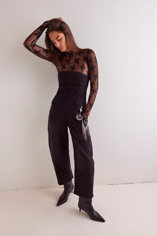 We The Free Combinaison Barrel Je Suis Pret en Black, pour femme chez Free People