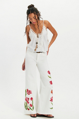 Driftwood Penelope Embroidered Flare Jeans