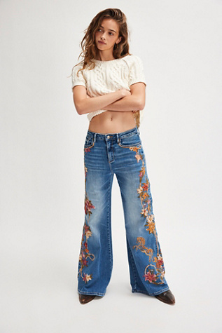 Driftwood Penelope Jeans at Free People in Dark Wash, Size: 28