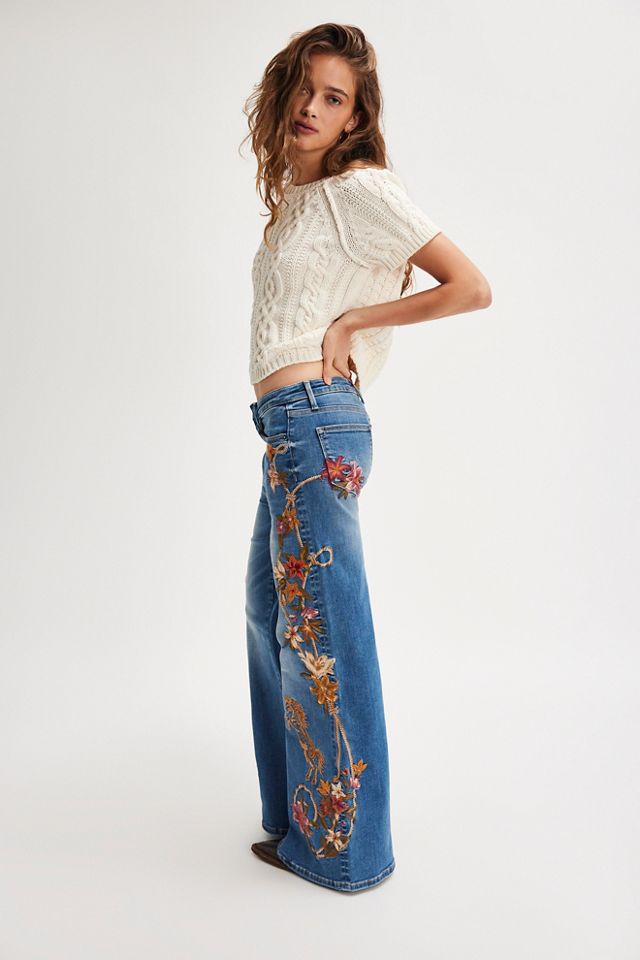 Driftwood Penelope Embroidered Flare Jeans #2