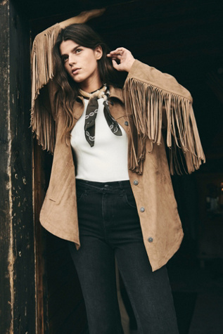 Fringe Out Vegan Suede Jacket