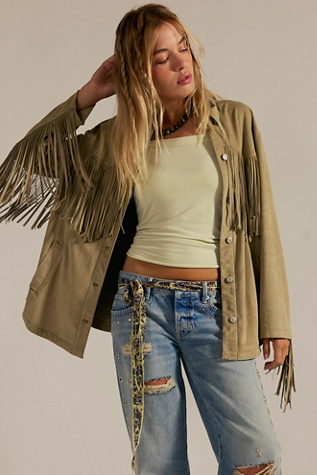 We The Free Fringe Out Vegan Suede Jacket product page