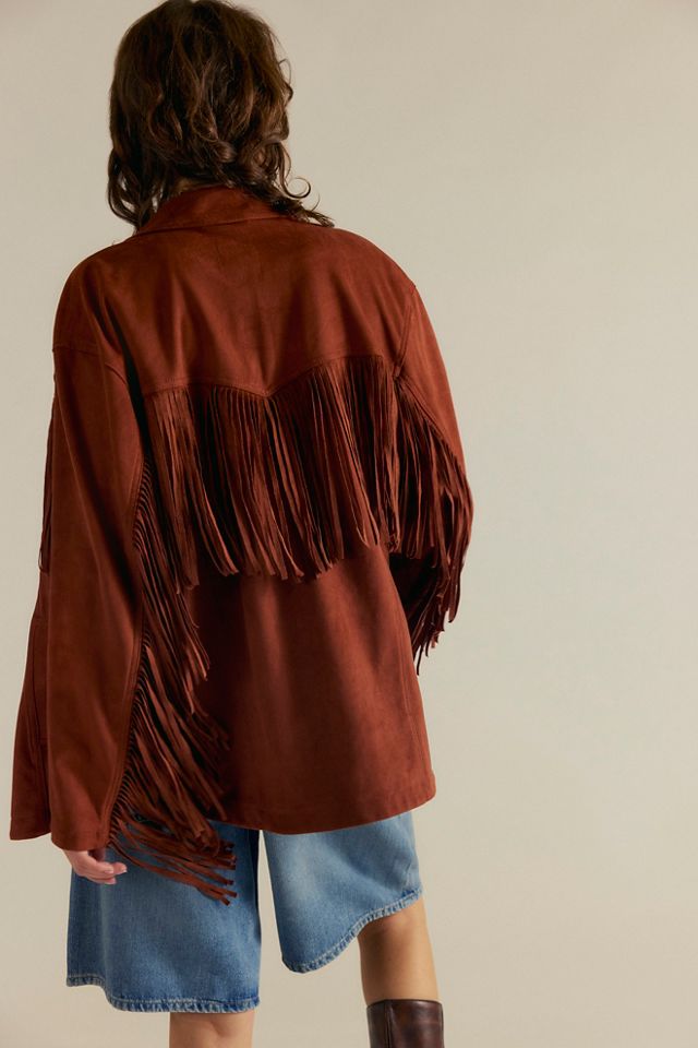 We The Free Fringe Out Vegan Suede Jacket