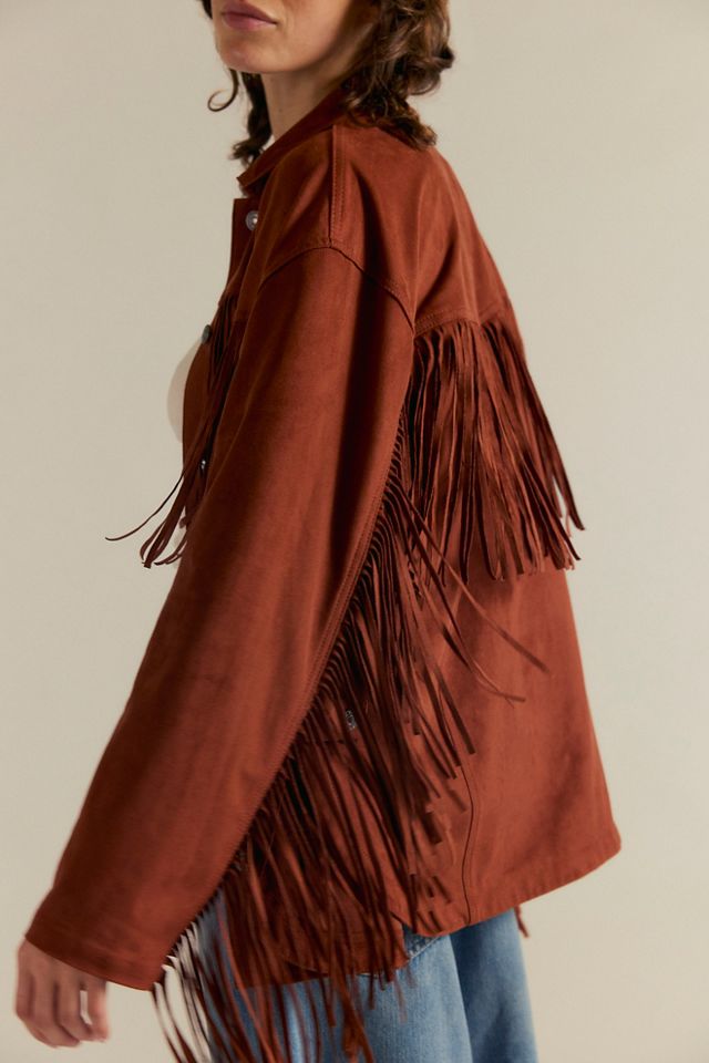 We The Free Fringe Out Vegan Suede Jacket