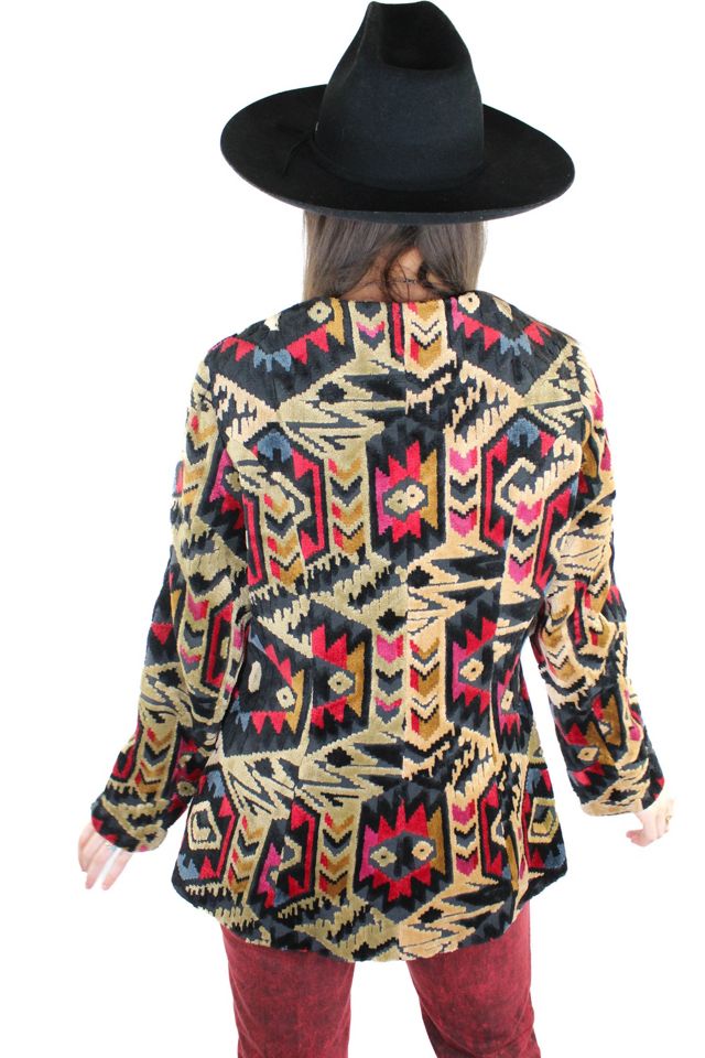 1960s Southwestern Tapestry Carpet Jacket Selected By Moons + Junes Vintage #1
