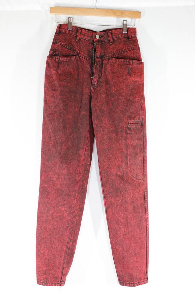 1980s Dyed Articwashed High Waisted Jeans Selected By Moons + Junes Vintage #3